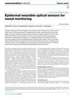 Epidermal wearable optical sensors for sweat monitoring