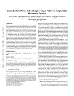 Seven Failure Points When Engineering a Retrieval Augmented Generation System