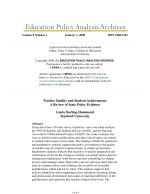 Teacher Quality and Student Achievement: A Review of State Policy Evidence