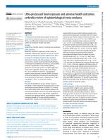 Ultra-processed food exposure and adverse health outcomes: umbrella review of epidemiological meta-analyses