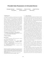 Provable Data Possession at Untrusted Stores