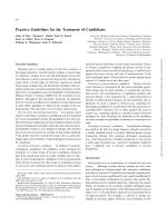 Practice Guidelines for the Treatment of Candidiasis