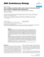 The evolution of activity breaks in the nest cycle of annual eusocial bees: a model of delayed exponential growth