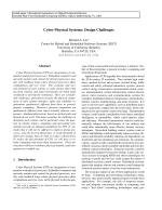 Cyber Physical Systems: Design Challenges