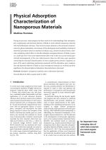 Physical Adsorption Characterization of Nanoporous Materials