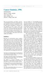 Cancer Statistics, 1996