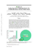 MINT-1T: Scaling Open-Source Multimodal Data by 10x: A Multimodal Dataset with One Trillion Tokens