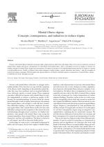 Mental illness stigma: Concepts, consequences, and initiatives to reduce stigma