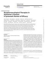 Nonpharmacological Therapies in Alzheimer’s Disease: A Systematic Review of Efficacy