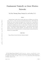 Fundamental Tradeoffs on Green Wireless Networks