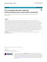 The interplay between obesity, immunosenescence, and insulin resistance