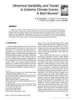 Observed Variability and Trends in Extreme Climate Events: A Brief Review