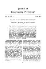 FAILURE TO ESCAPE TRAUMATIC SHOCK