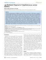 agr-Mediated Dispersal of Staphylococcus aureus Biofilms