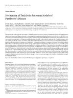 Mechanism of Toxicity in Rotenone Models of Parkinson’s Disease