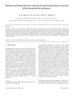 Robust model predictive control of constrained linear systems with bounded disturbances