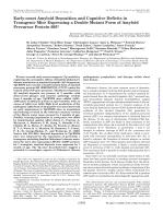 Early-onset Amyloid Deposition and Cognitive Deficits in Transgenic Mice Expressing a Double Mutant Form of Amyloid Precursor Protein 695