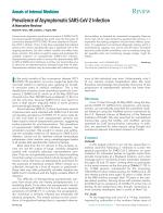 Prevalence of Asymptomatic SARS-CoV-2 Infection: A Narrative Review