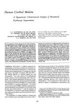 Human Cerebral Malaria: A Quantitative Ultrastructural Analysis of Parasitized Erythrocyte Sequestration