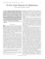 No Free Lunch Theorems for Optimization