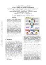 Two Tales of Persona in LLMs: A Survey of Role-Playing and Personalization