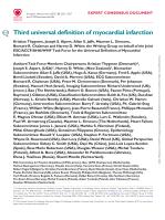 Third universal definition of myocardial infarction