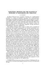 VARIATIONAL METHODS FOR THE SOLUTION OF PROBLEMS OF EQUILIBRIUM AND VIBRATIONS