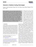 Materials in Radiative Cooling Technologies