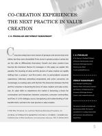 CO-CREATION EXPERIENCES: THE NEXT PRACTICE IN VALUE CREATION