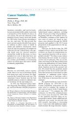 Cancer Statistics, 1995