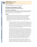 Uncertainty and Anticipation in Anxiety: An integrated neurobiological and psychological perspective