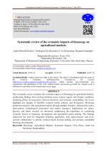 Systematic review of the economic impacts of bioenergy on agricultural markets