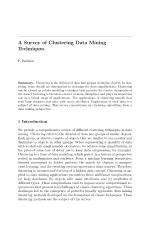 A Survey of Clustering Data Mining Techniques