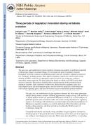 Three periods of regulatory innovation during vertebrate evolution