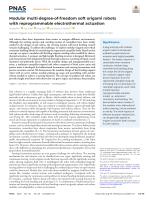 Modular multi-degree-of-freedom soft origami robots with reprogrammable electrothermal actuation