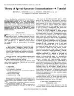 Theory of Spread-Spectrum Communications—A Tutorial