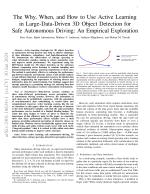 The Why, When, and How to Use Active Learning in Large-Data-Driven 3D Object Detection for Safe Autonomous Driving: An Empirical Exploration