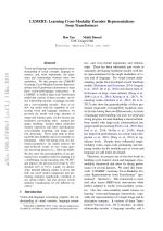 LXMERT: Learning Cross-Modality Encoder Representations from Transformers