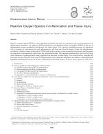 Reactive Oxygen Species in Inflammation and Tissue Injury