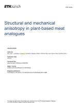 Structural and mechanical anisotropy in plant-based meat analogues