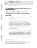 T cell subsets and their signature cytokines in autoimmune and inflammatory diseases