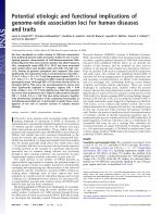 Potential etiologic and functional implications of genome-wide association loci for human diseases and traits