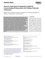Dynamic Hyperspectral Holography Enabled by Inverse-Designed Metasurfaces with Oblique Helicoidal Cholesterics