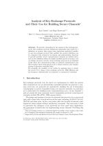 Analysis of Key-Exchange Protocols and Their Use for Building Secure Channels