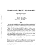 Introduction to Multi-Armed Bandits