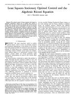 Least Squares Stationary Optimal Control and the Algebraic Riccati Equation
