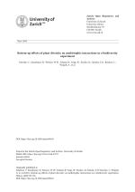 Bottom-up effects of plant diversity on multitrophic interactions in a biodiversity experiment