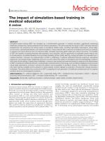 The impact of simulation-based training in medical education A review