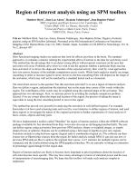 Region of interest analysis using an SPM toolbox