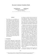 Recurrent Continuous Translation Models